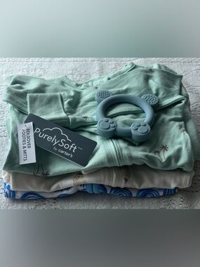 ⸻

Baby Boy Bundle 0–3M | Bamboo Sleepers + Soft Essentials | Purely Soft
